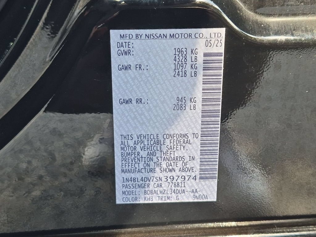 2025 Nissan Altima SV