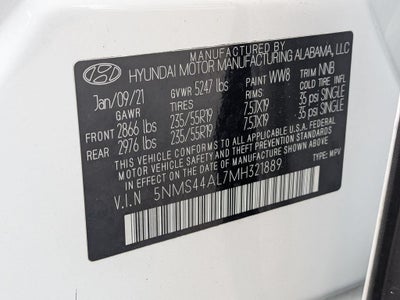 2021 Hyundai Santa Fe Limited