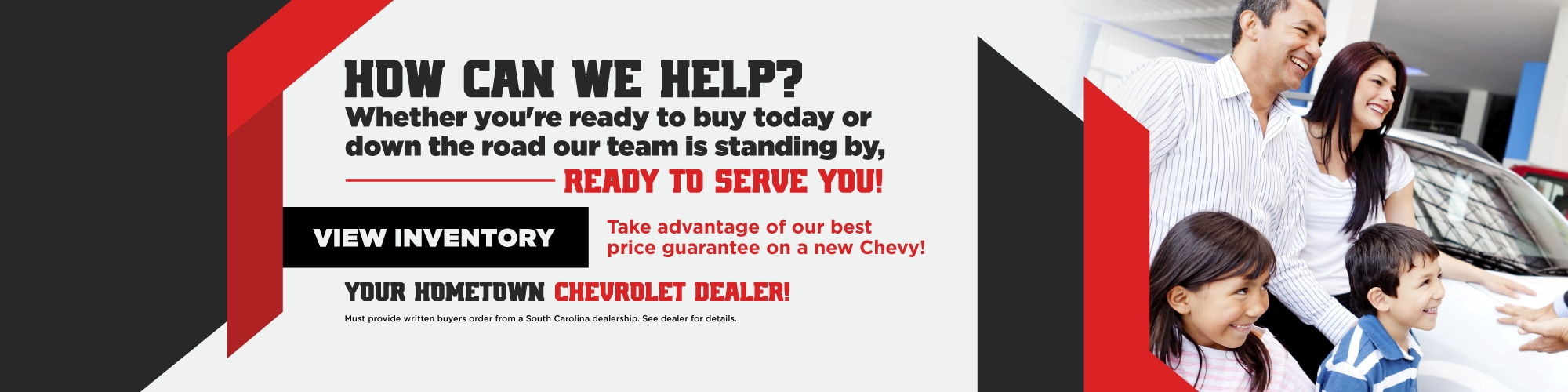 Best price guarantee on a new Chevrolet vehicle.