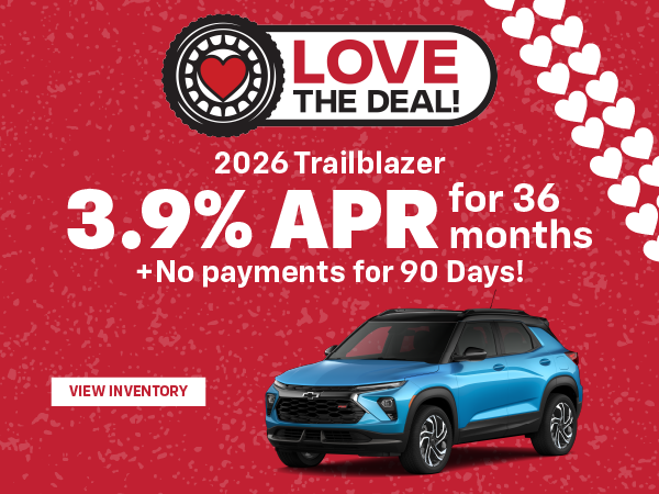 2026 Trailblazer 3.9% APR for 36 months