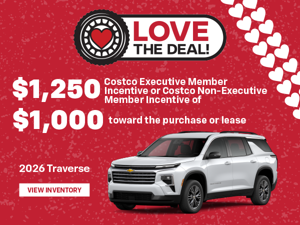 2026 Traverse $1,250 Costco Executive Member Incentive