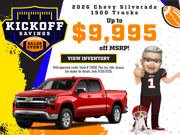 2026 Chevy Silverado 1500 Trucks Up to $9,995 off MSRP!