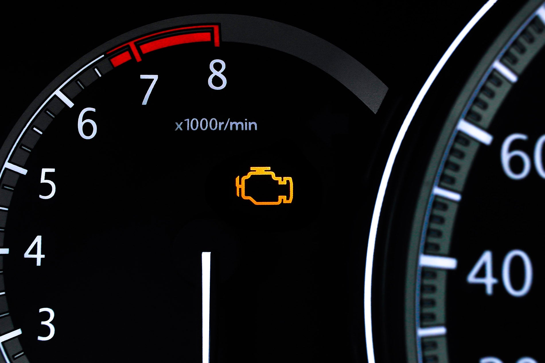Chevy Equinox check engine light on the dashboard